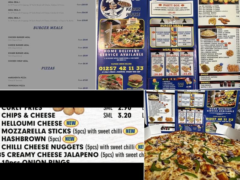 Tims Pizza Kebab House Menu