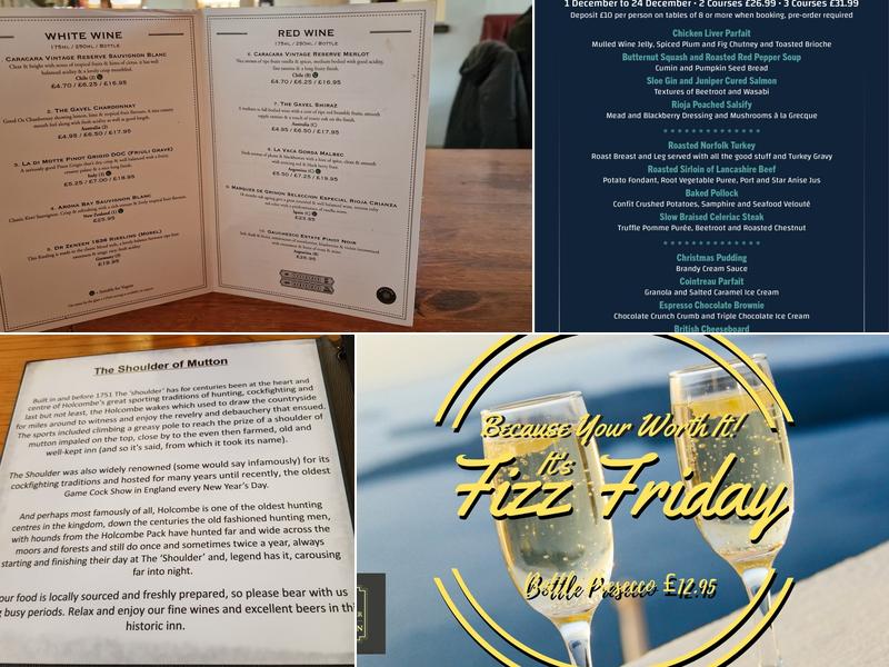 The Shoulder Of Mutton Menu