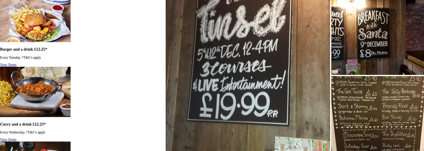 Dog & Partridge Menu