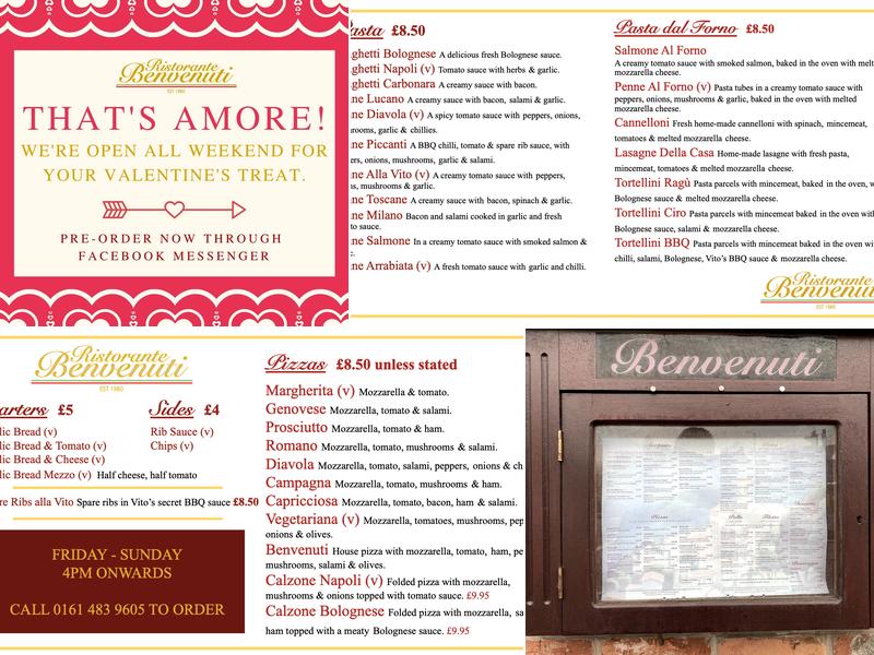 Benvenuti Menu