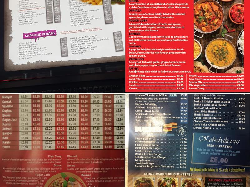Kebabalicious Menu