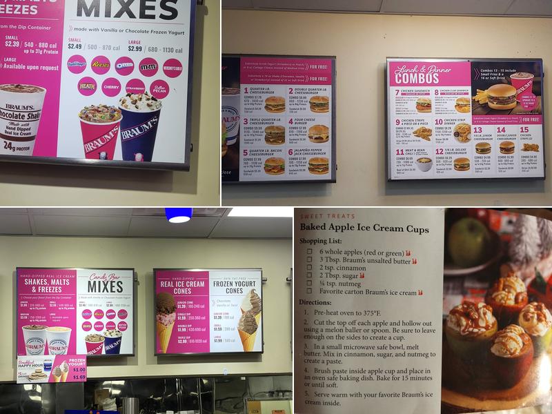 Braum's Ice Cream & Dairy Store Menu