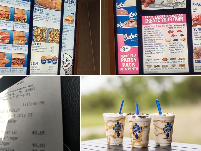 Culver’s Menu