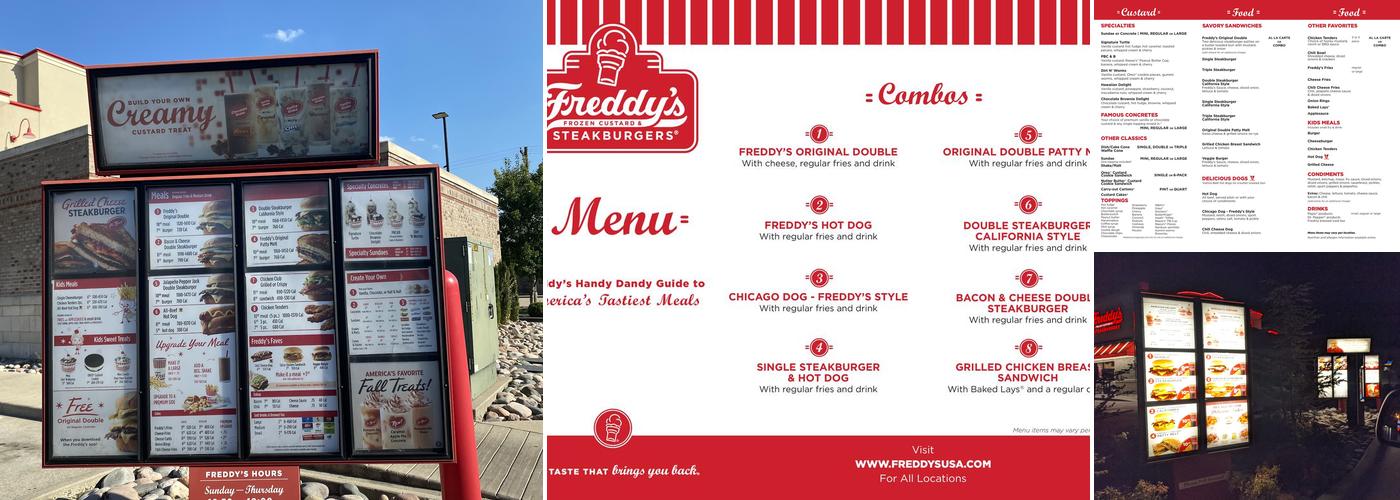 Freddy's Frozen Custard & Steakburgers Menu