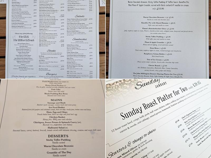 The John Millington Menu