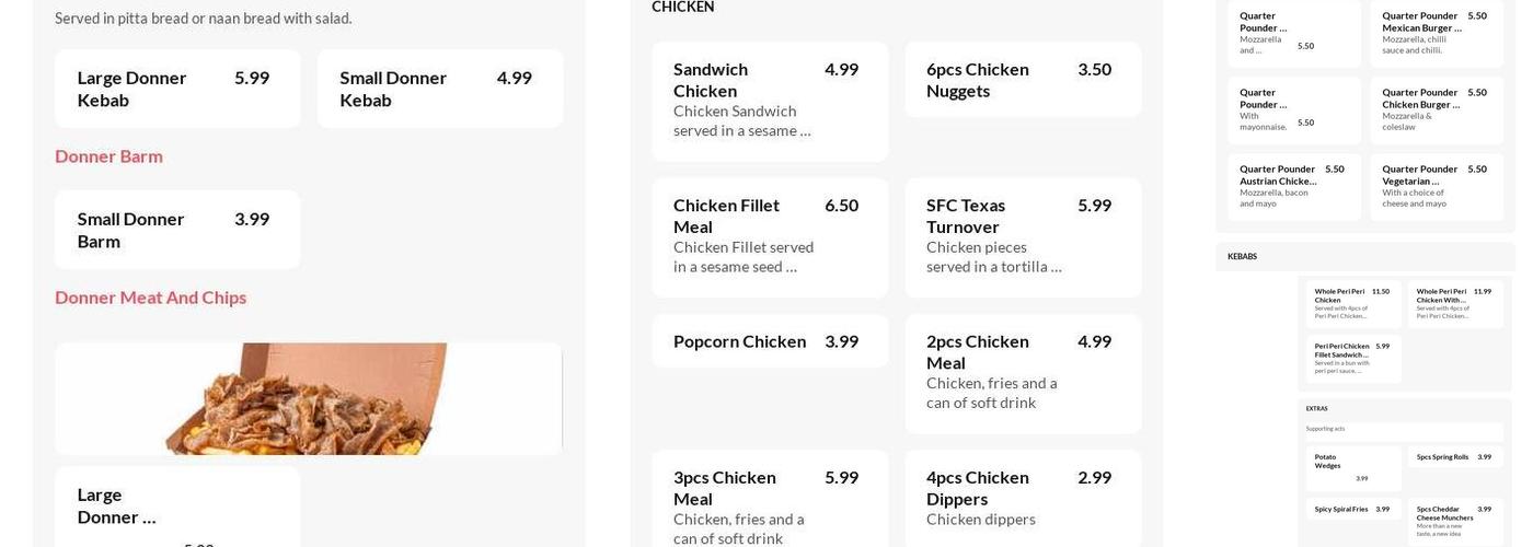 De Niro's Pizza Menu