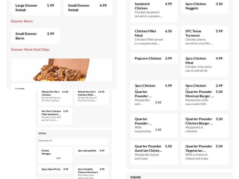 De Niro's Pizza Menu