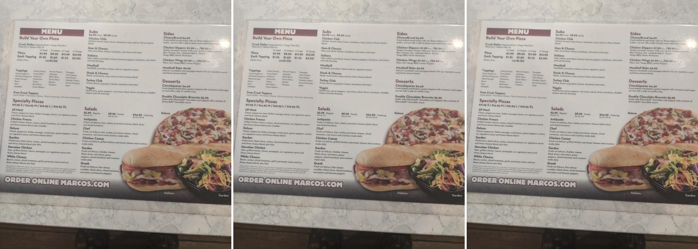 Marco's Pizza Menu