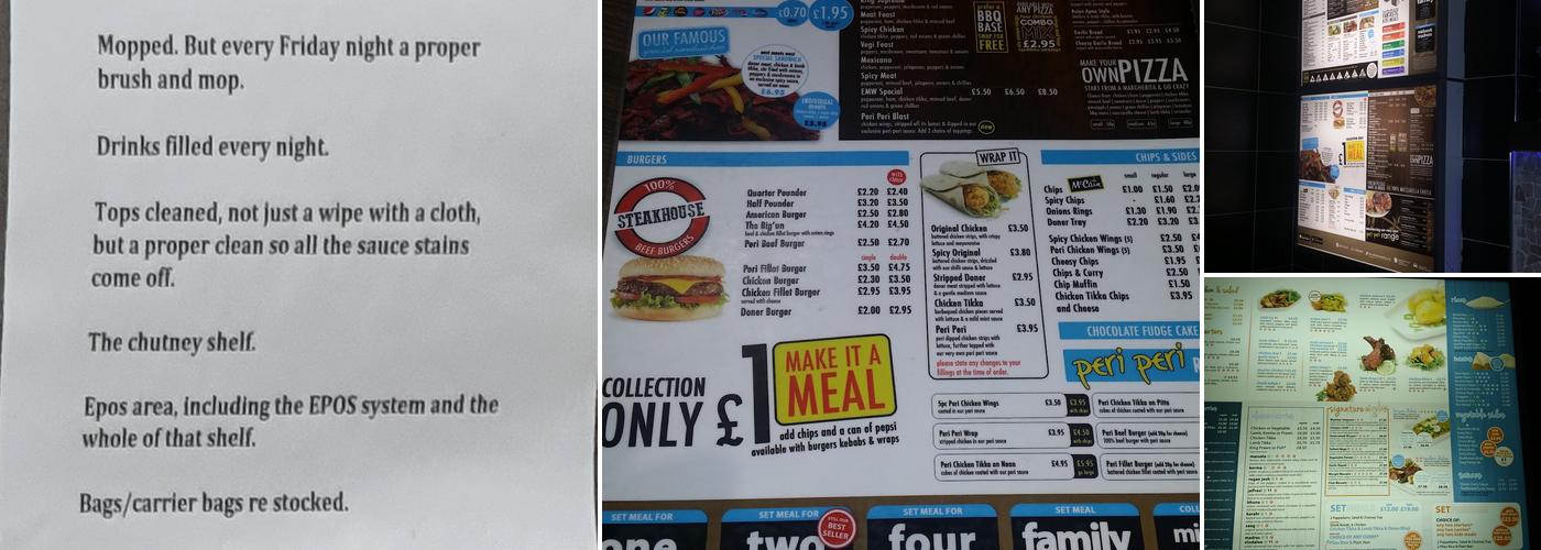 East Meets West Menu