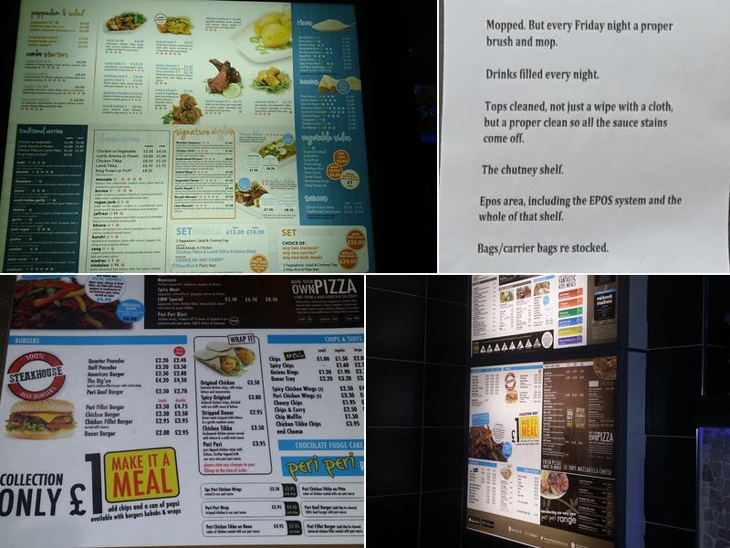 East Meets West Menu