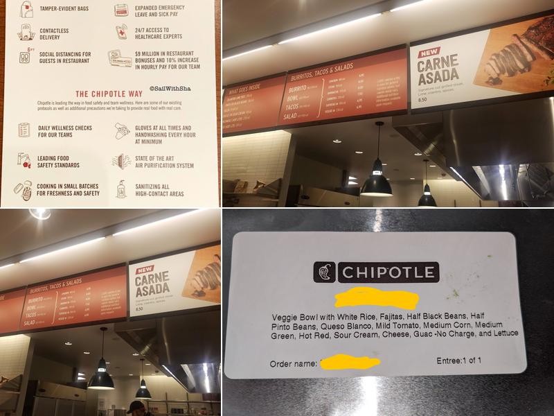 Chipotle Mexican Grill Menu