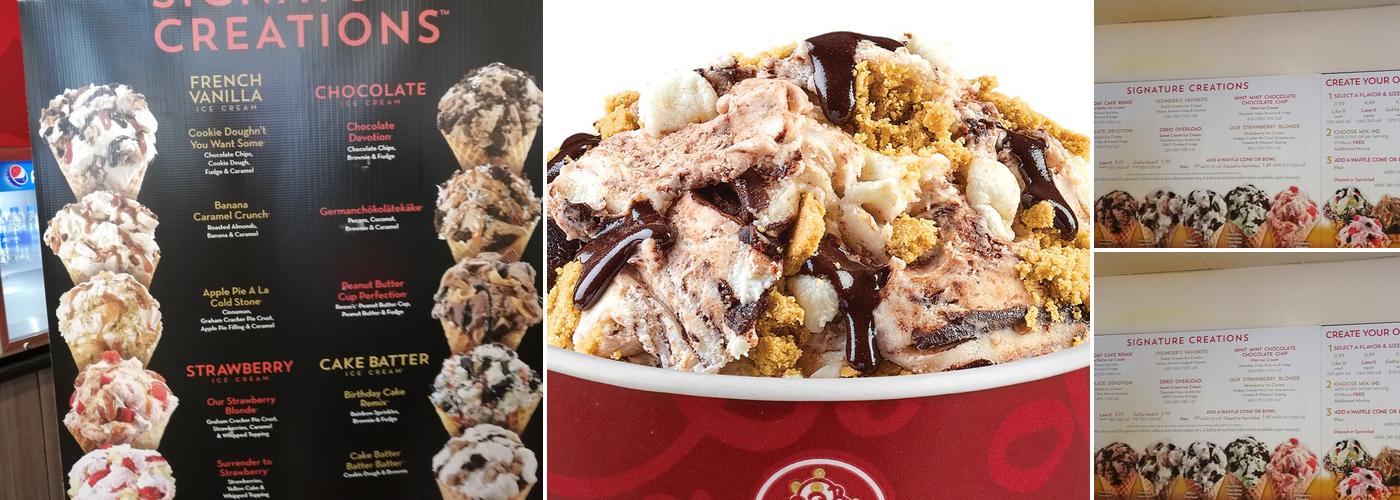 Cold Stone Creamery Menu