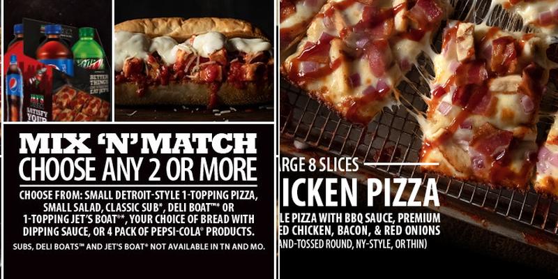Jet's Pizza Menu