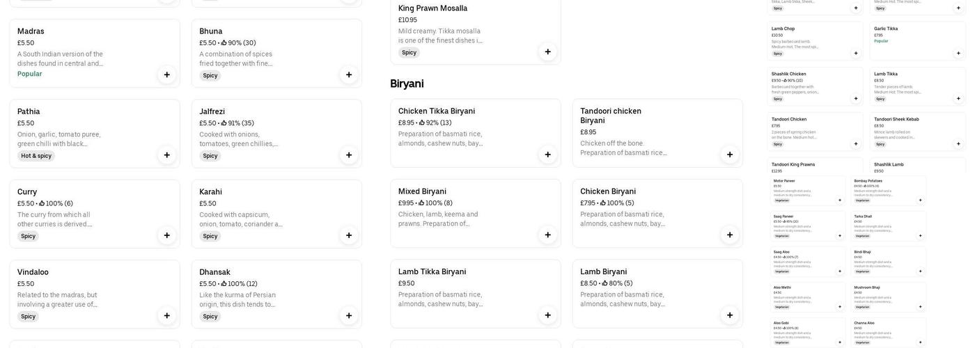 Viceroy Indian - Hyde Menu