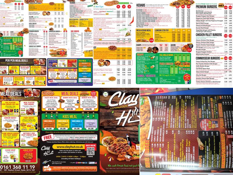 Clay Hut Menu