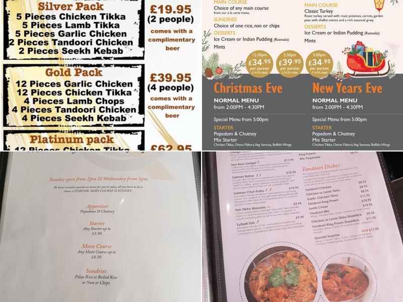 Qurashi Indian Restaurant Menu