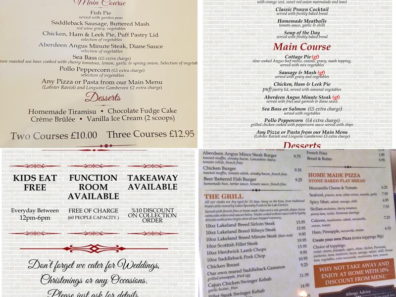 Chadderton Bar & Grill Menu