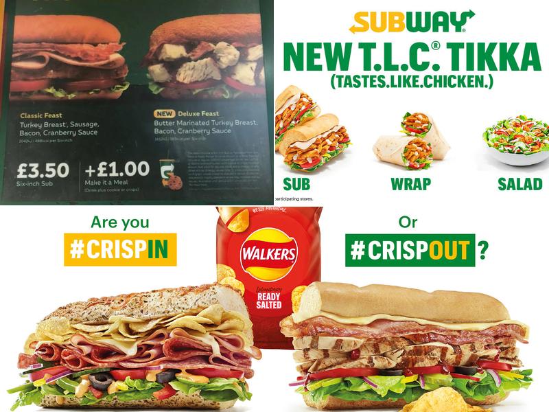 Subway Menu