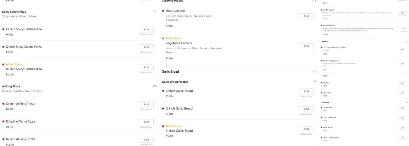 Denton Kebab House Menu