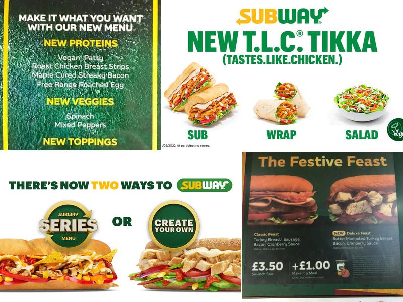 Subway Menu