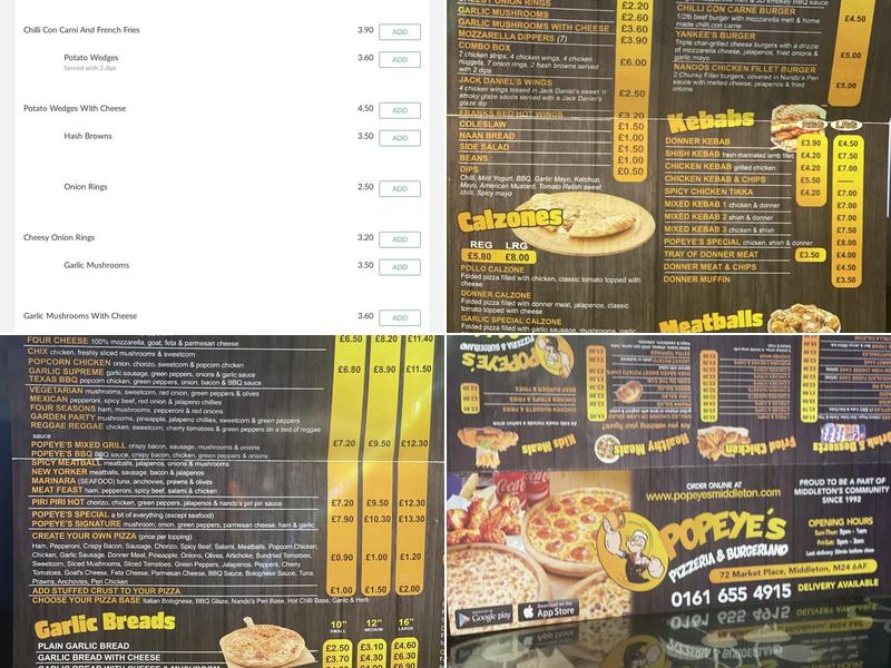 Popeyes Menu