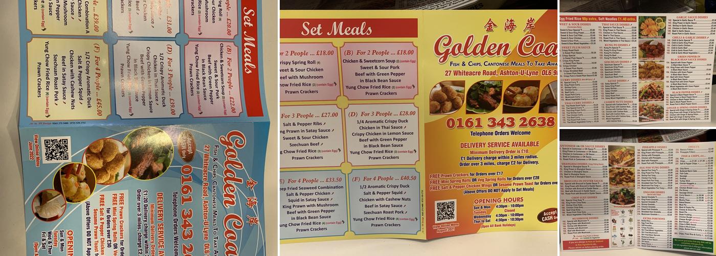 Golden Coast Menu