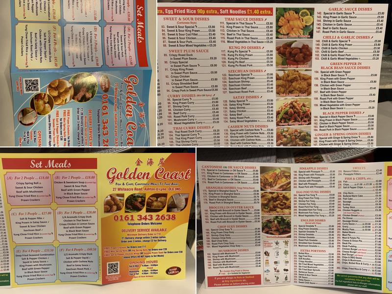Golden Coast Menu