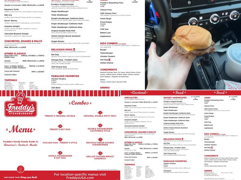 Freddy's Frozen Custard & Steakburgers Menu