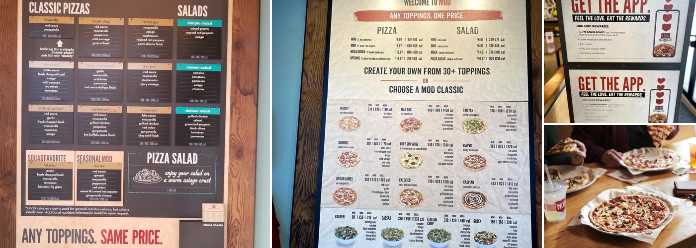 MOD Pizza Menu