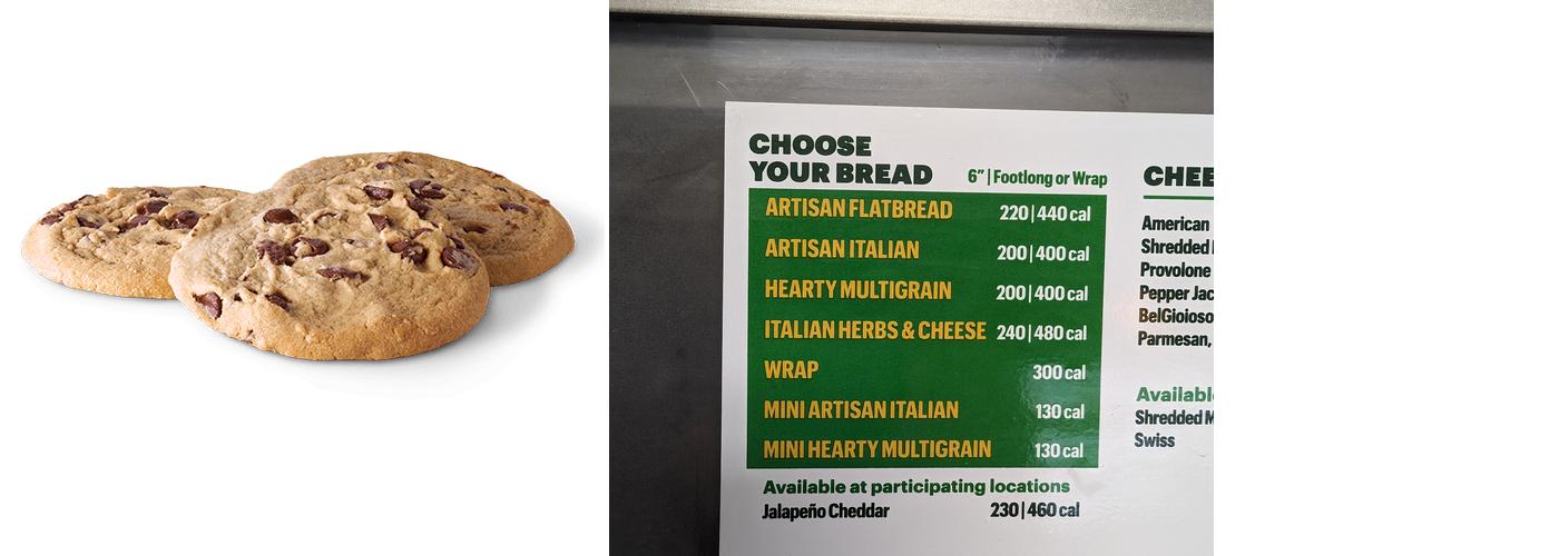 Subway Menu