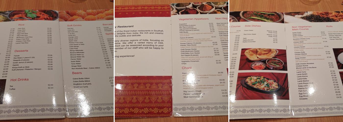 Roxy New Asian Tandoori Centre Menu
