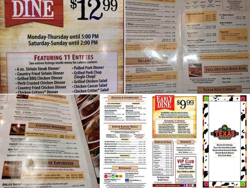 Texas Roadhouse Menu