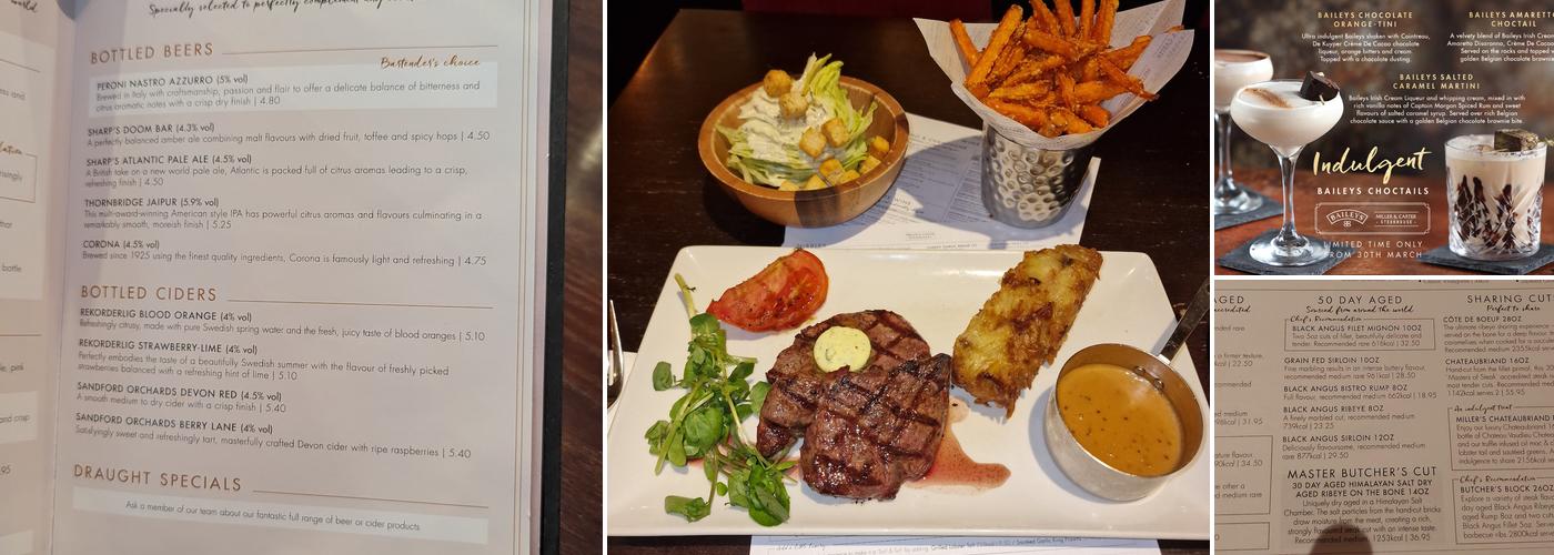 Miller & Carter Ruislip Menu