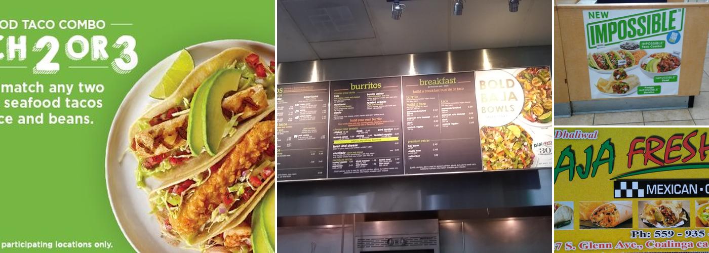 Baja Fresh Menu