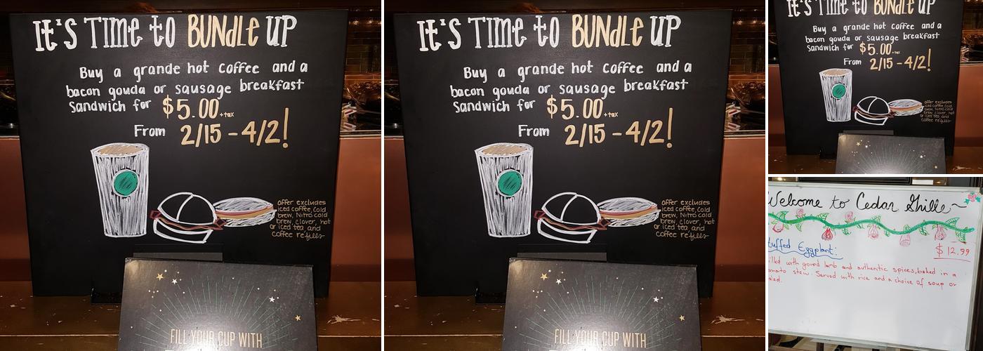 Starbucks Menu
