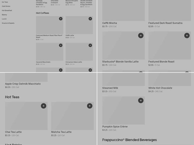 Starbucks Menu