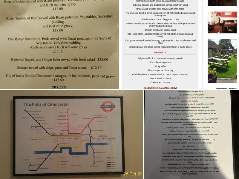 The Twelve Bells Menu