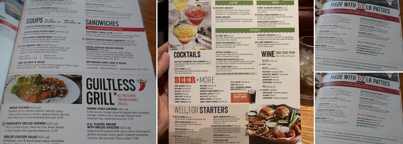 Chili's Grill & Bar Menu
