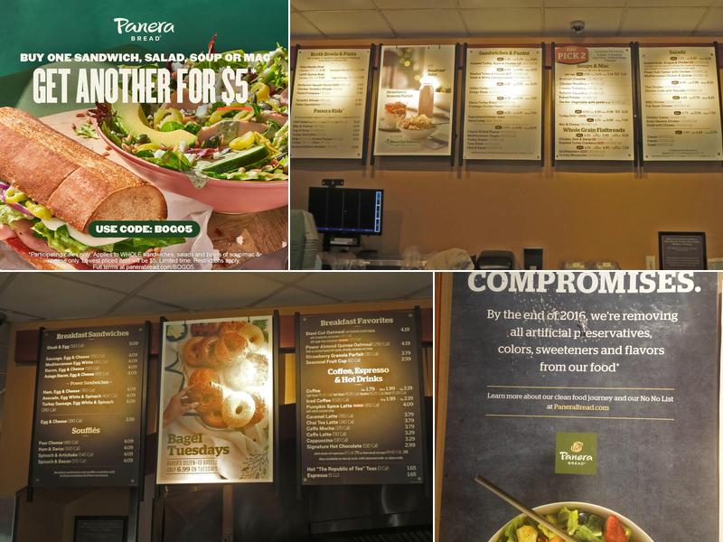 Panera Bread Menu