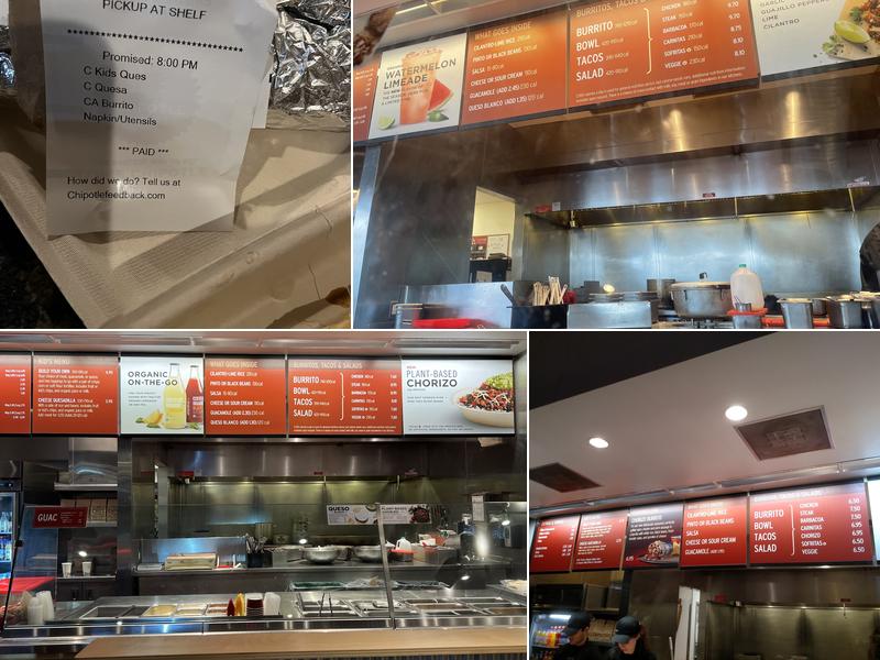 Chipotle Mexican Grill Menu