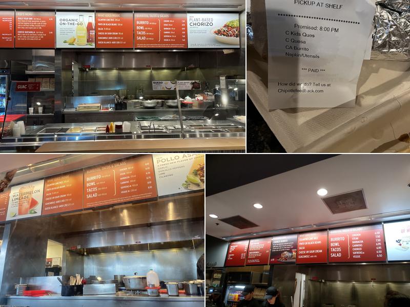 Chipotle Mexican Grill Menu