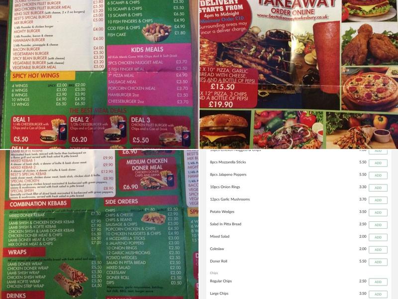 Best takeaway Menu