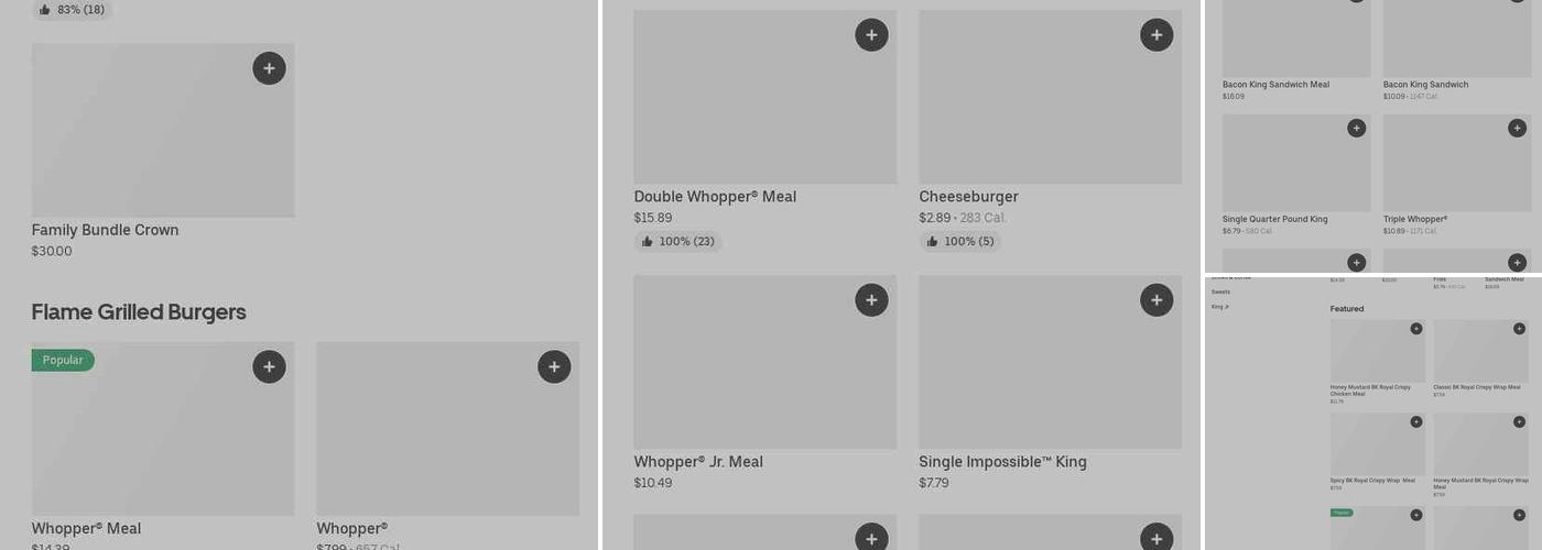 Burger King Menu