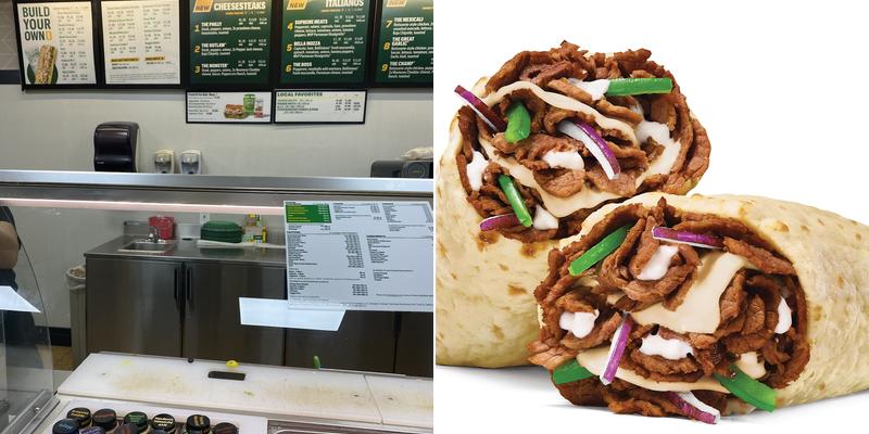 Subway Menu