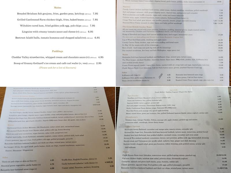 The Fleet Inn, Twyning Menu