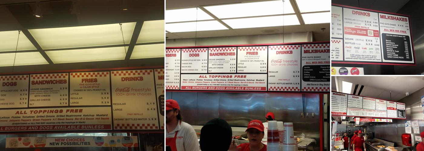 Five Guys Menu