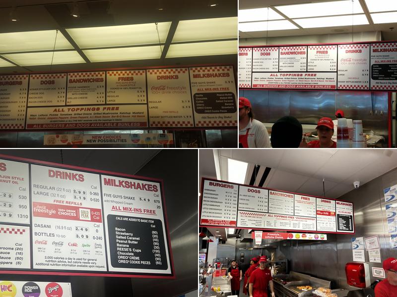 Five Guys Menu