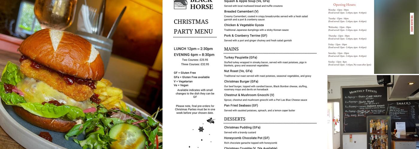 The Black Horse Inn Menu