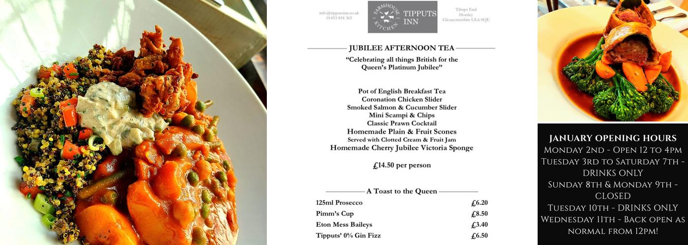 The Tipputs Inn Menu