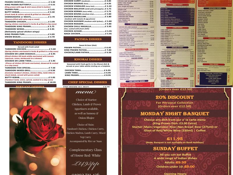 Shuhag Tandoori Menu